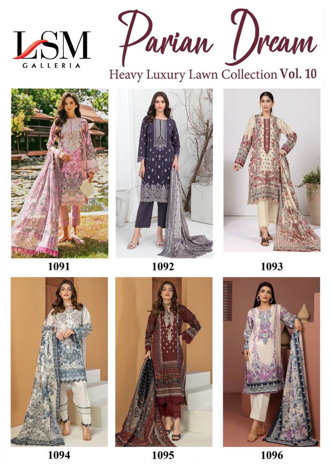 Parian Dream Vol 10 By Lsm Lawn Cotton Heavy Luxury Pakistani Dress Material Wholesale Shop In Surat
